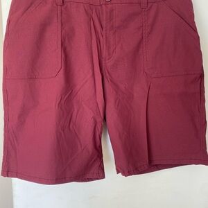 Eddie Bauer Womens cranberry Red Flat Front Shorts